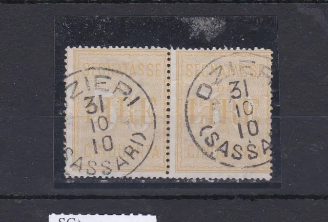 ITALY (22a101) SG D73 - 1903 100 lire pair superb OZIERI - Sardinia cancel