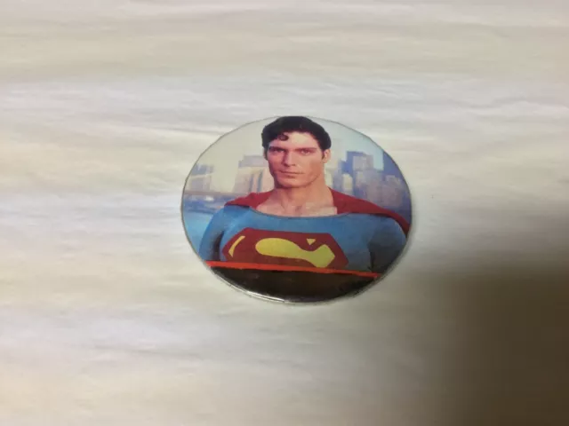 Superman Christopher Reeve Pin Back 1960'S