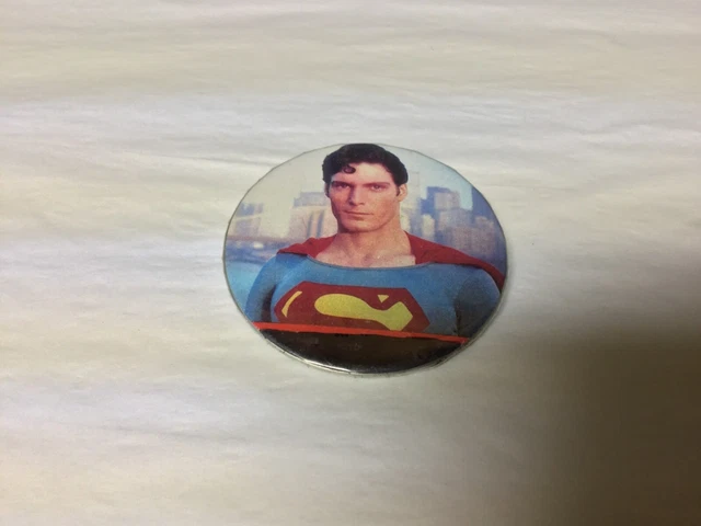 Superman Christopher Reeve Pin Back 1960'S Superman Christopher Reeve Pin Back 1960'S