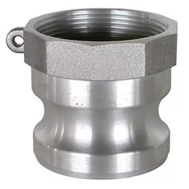 Cam and Groove Fitting Aluminum Type A 2" Male Camlock x 2" Female NPT