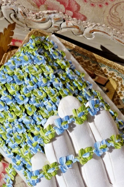 Ancien galon épais ton beige-vert - Le Grenier de Lisette