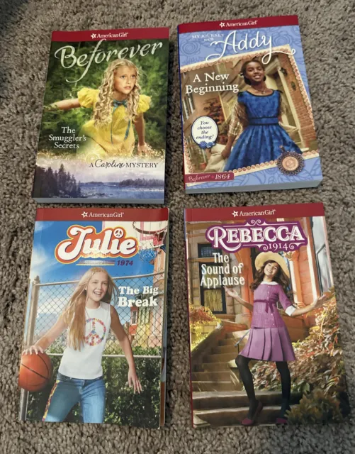American Girl Paperback Books Lot Of 4 Caroline Addy Rebecca & Julie New!