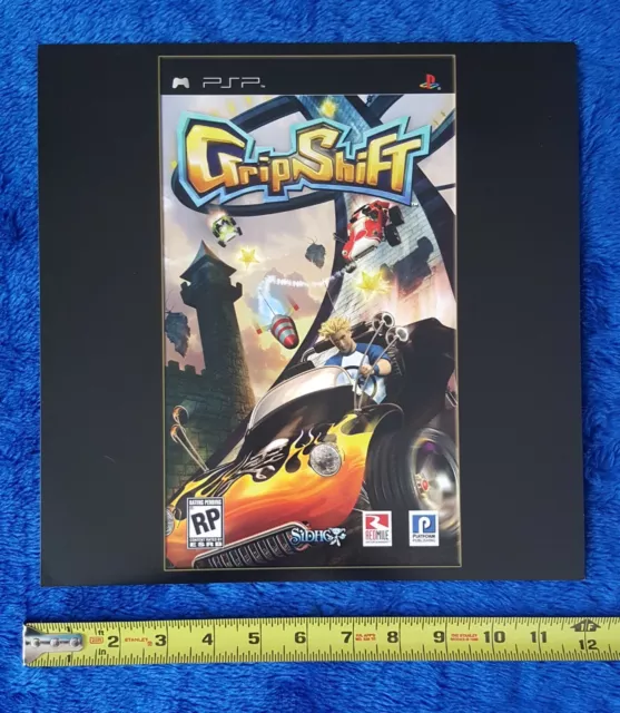 GRIP SHIFT Video Game Store Display Sign 2005 PlayStation PSP 12x12 Promo Flat
