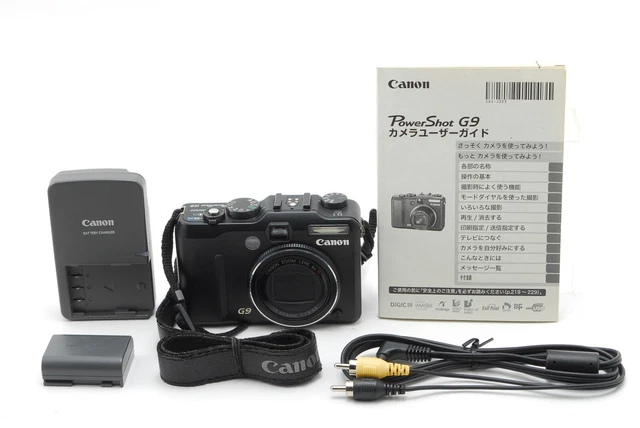 [NEAR MINT] Canon PowerShot G9 12.1MP Digital Compact Camera Black from JAPAN