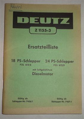 Catalogo parti Deutz idraulico e tre punti FRIZIONE PER TRATTORI STAND 09/1960 