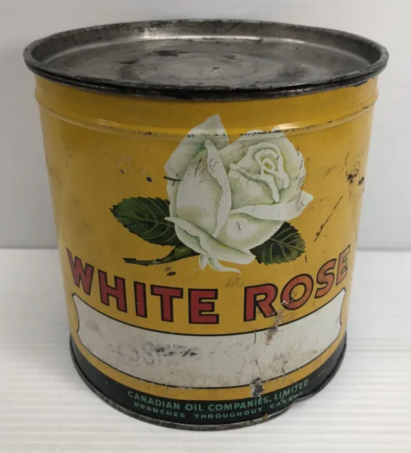 White Rose Grease Canadian Oil Company Tin Can