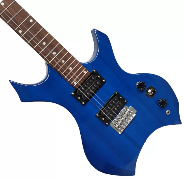 Guitare Électrique Heavy Metal - Bleu Foncé Dark Evil - Corps Massif-Électrique - Xe600Blt 2