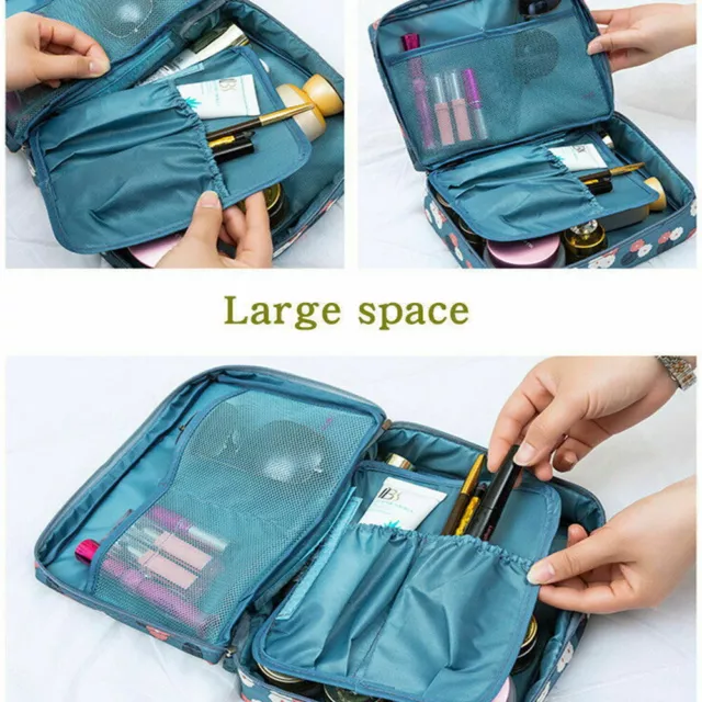 Damen Waschtasche Toilettenhandtasche hängende Reisetasche Kosmetik Make-up Tasche Kit 3