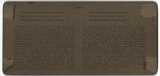 Stereo-Fotografie H. C. White Co. Publishers, London, Ansicht London, Houses of 2