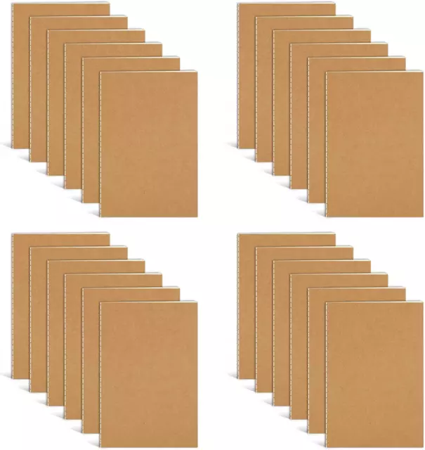 24Pack Mini Notebook Bulk, 3.5 X 5" Small Journal 36 Lined Pages(18 Sheets) Kraf