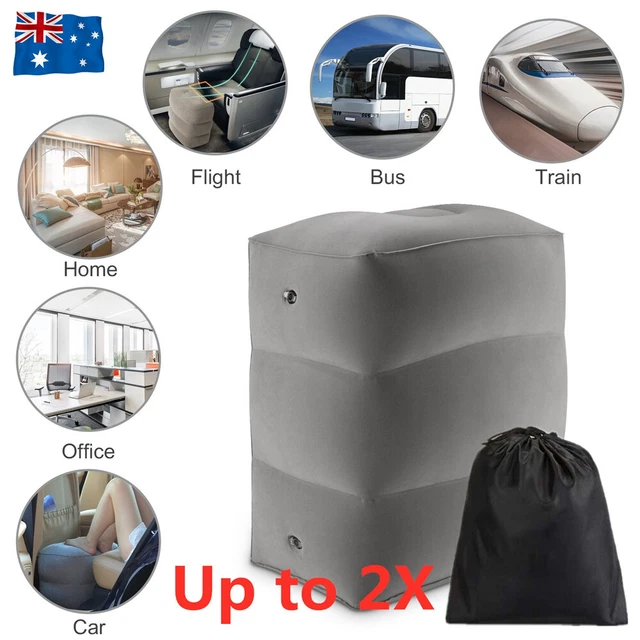 Inflatable Foot Rest Travel Plane Cushion Office Home Leg Pillow Relax Support