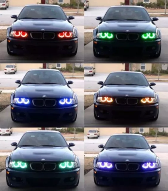LED RGB Multi color Angel eyes For BMW E36, E46, E39, E38