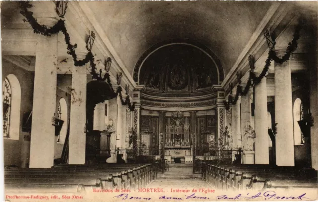 CPA AK Env. de SÉES - MORTRÉE - Intérieur de l'Église (356639)