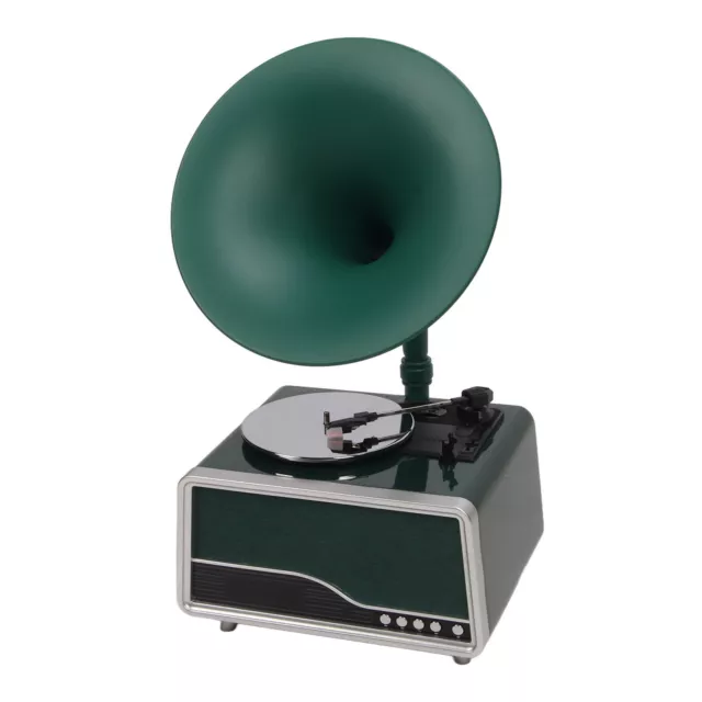 Vintage Gramophone Speaker USB Remote Control Vinyl Record Player SNT