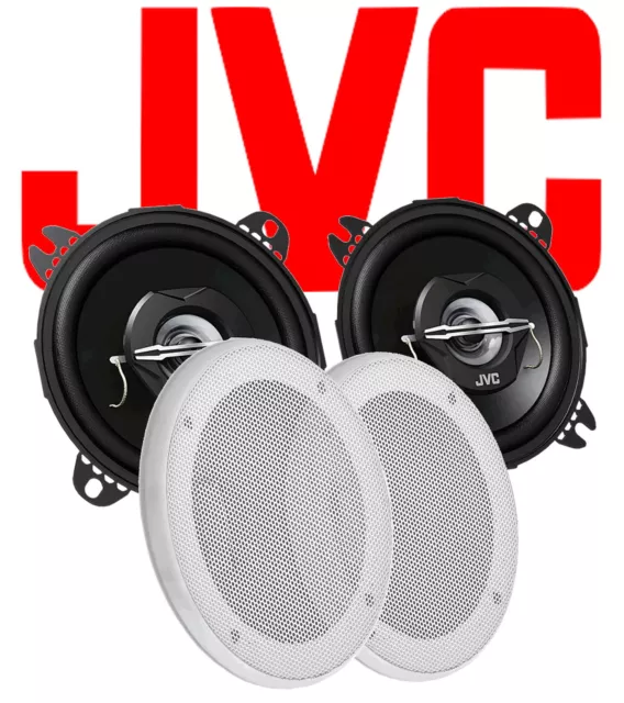 JVC Deckeneinbaulautsprecher 2-Wege Koax  10 cm weisse Blenden