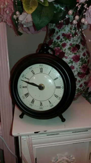 Shabby Chic Black Vintage Clock