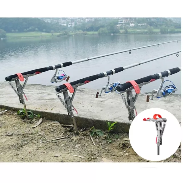2 PACK STAINLESS Steel Fishing Pole Stand with 2 Spring Loaded Tip-up  Action $31.29 - PicClick