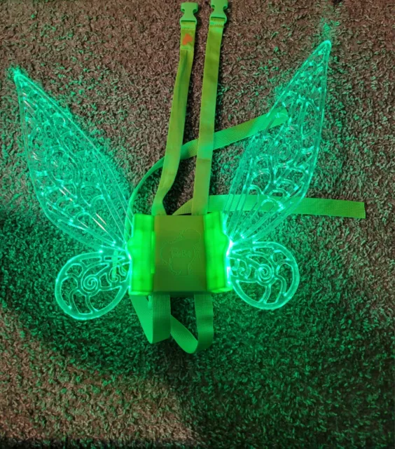 Disney Parks Tinkerbell Light-Up Fairy Wings 14" Costume Accessory. Bright Works