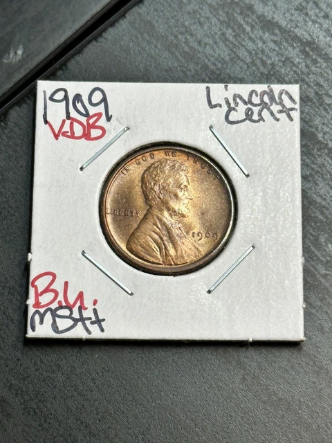 1909 VDB Lincoln Cent Wheat Penny Gem BU Uncirculated MS++ Coin (Raw9352)
