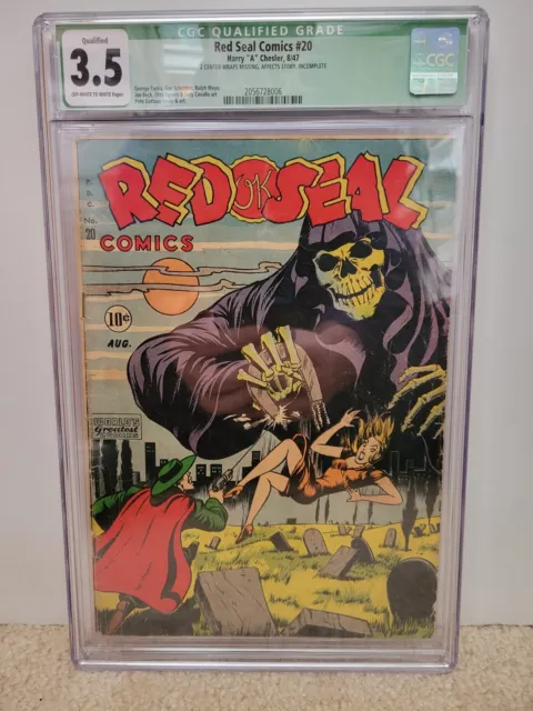Red Seal Comics #20 (Cgc 3.5) 1947 Green Label; George Tuska Art! Golden Age