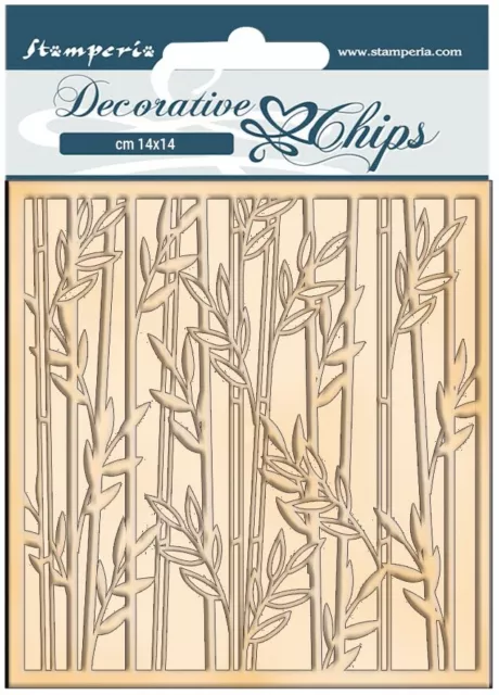 Stamperia Decorative Chips 5.5"X5.5"-Bamboo, Sir Vagabond In Japan (Pack of 3)