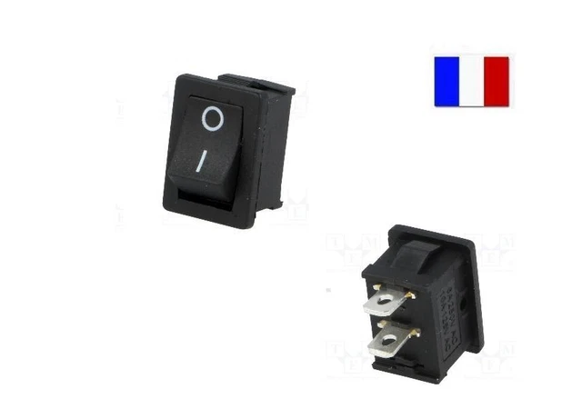 Interrupteur à Bascule DPST Marche/Arrêt 2 Positions - 4 Broches, 250V 15A, Couleur Orange