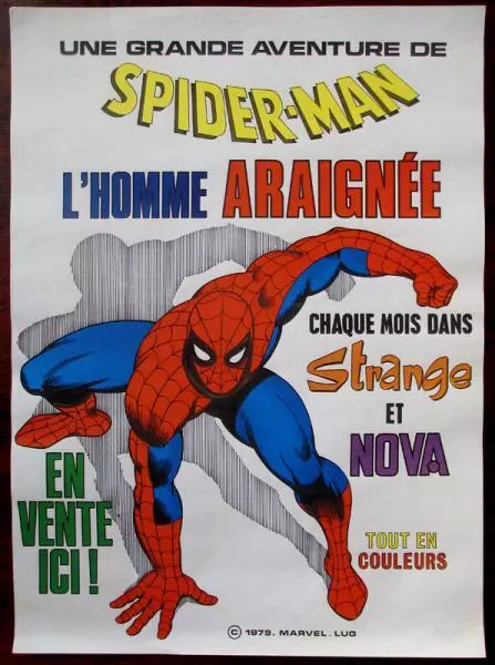 Strange et Nova : archive affiche promo. 1979 avec spider-man (Neuf)
