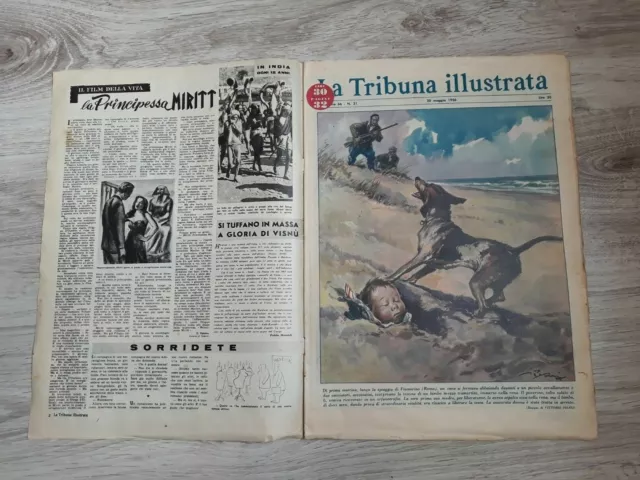 Tribuna Illustrata 1956 N.21 Edy Campagnoli. Dirigibili. Giovanni Gronchi.