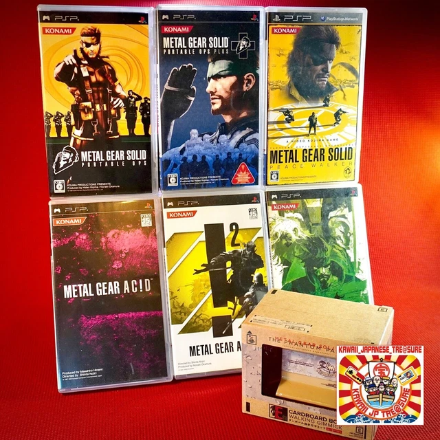 Lot 6 Metal Gear Solid PSP Sony Ops Plus Peace Walker Acid Bande w/Toys Japan JP
