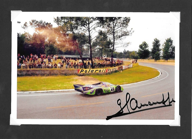 PORSCHE 917L 917 Gerard Larrousse Autografato Fotografia le Mans 24 ...