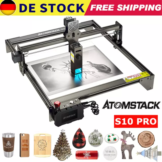 ATOMSTACK S10 Pro 50W Lasergravur Laser Graviermaschine Engraving Gravier Cutter