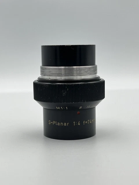 RARE Carl Zeiss S-Planar 1:4 f=74mm M1:1 Objektiv