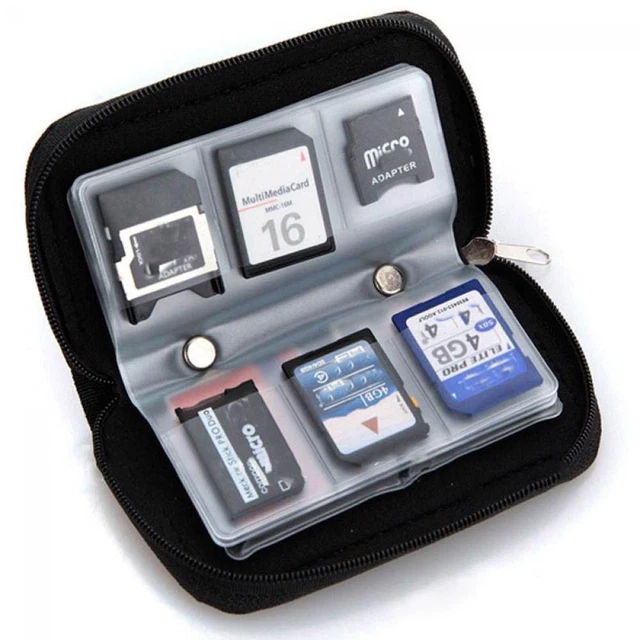 mode fall tarjeta de almacenamiento bolsa de transporte caja For CF/SD/SDHC/MS/DS