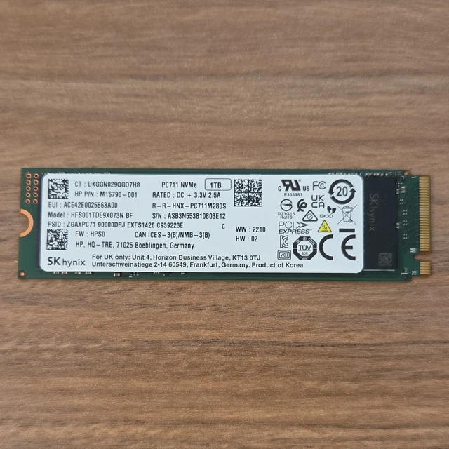 SK HYNIX PC711 NVMe 1TB M.2 2280 PCIe Internal SSD HFS001TD9X073N