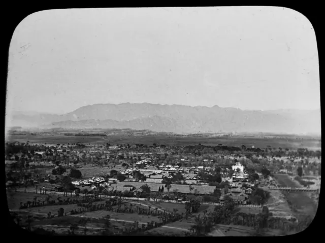 Magic Lantern Slide MANDALAY C1885 PHOTO WILLOUGHBY WALLACE HOOPER BURMA