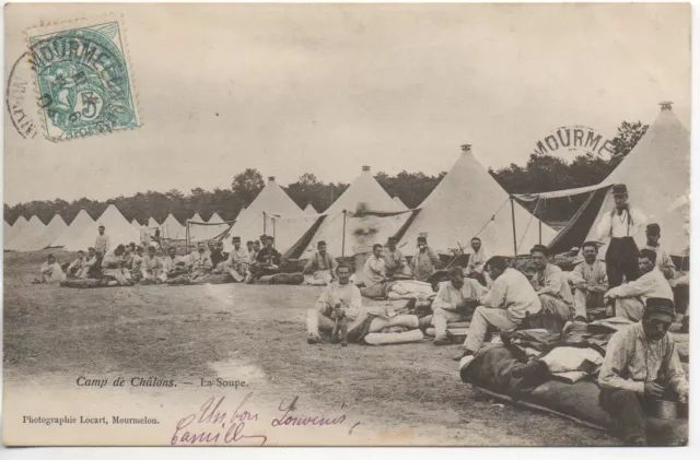 CHALONS SUR MARNE - Marne - CPA 51 - Vie MILITAIRE - le camp - la soupe