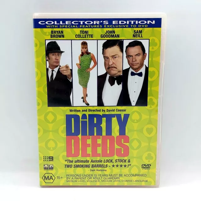 Dirty Deeds DVD Region 4 2002 Australian Crime Dark Comedy Bryan Brown Sam Neill