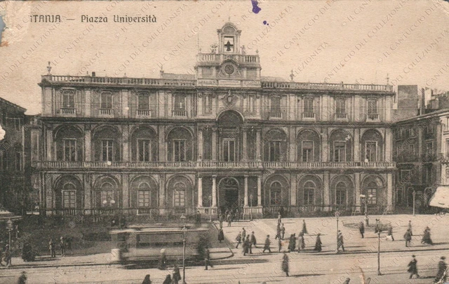CATANIA Piazza Università TRAM Cartolina animata
