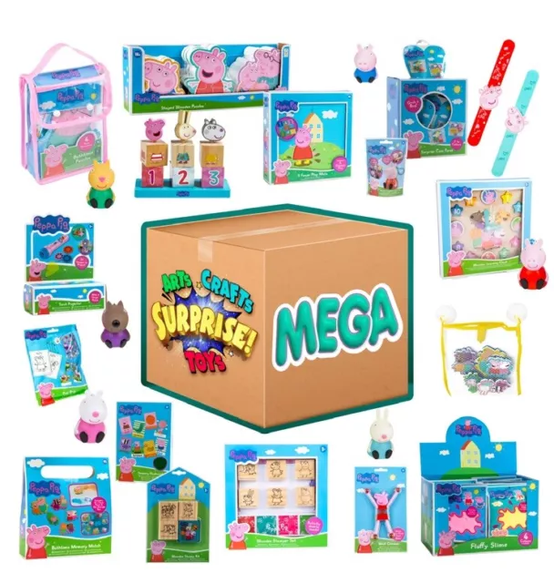 New Peppa Pig Mega Box Toys Arts Crafts (12 Items) Age 1-5