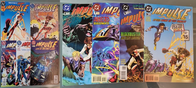 9-issue set! Impulse #1-9 (1995), DC Comics, Mark Waid/Humberto Ramos, FN to VF+