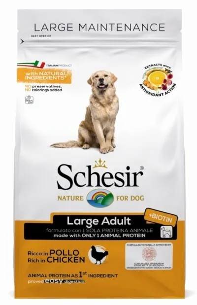 Schesir Dog Large Maintenance Pollo Kg.12 Cibo Secco per Cani SCHESIR