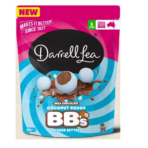 932552 1 X Darrell Lea Milk Chocolate Coconut Roughs Bb's 169G Bag