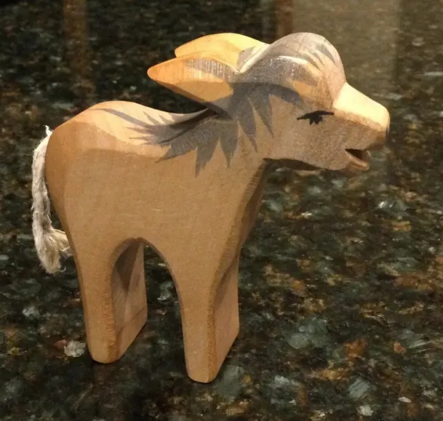 Ostheimer Handmade Wooden Animal ~ Donkey ~ EXCELLENT CONDITION ~ Marked On Hoof