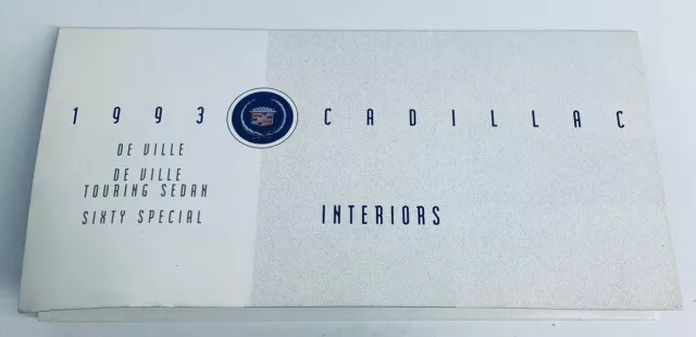 1993 Cadillac De Ville Interiors Dealer Showroom Sale Brochure Guide Catalog