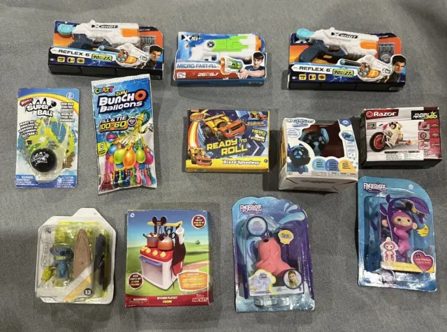 Zuru Mini Brands Toy Lot of 12 - X-Shot Reflex Chippies, Stitch Plus More
