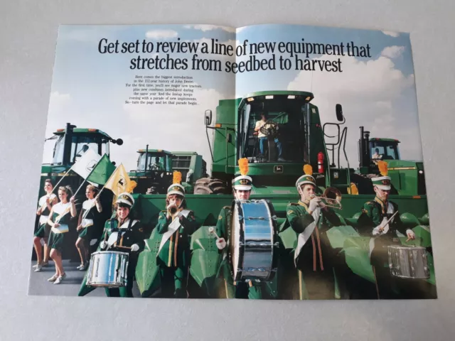 john deere 1989 fold out sales brochure leadership on Parade 55 series tractors