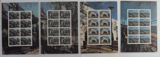 2018 Gibraltar; 11 Kleinbogensätze Brücken, **/MNH, MiNr. 1838/41, ME 1012,-