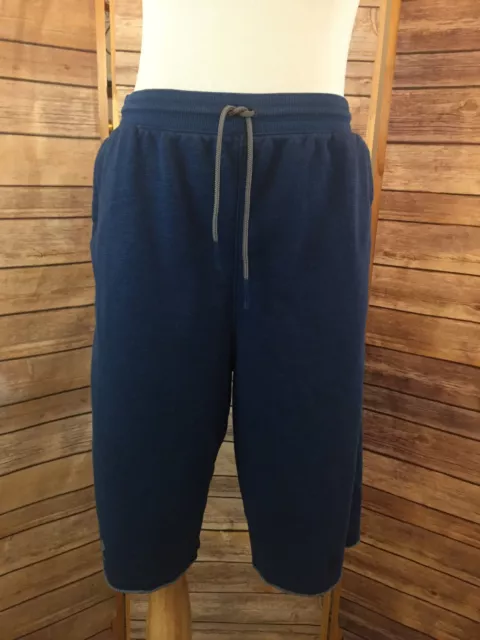 Under Armour Blue Sweat Shorts Youth Extra Large Loose Fit Drawstring Waist