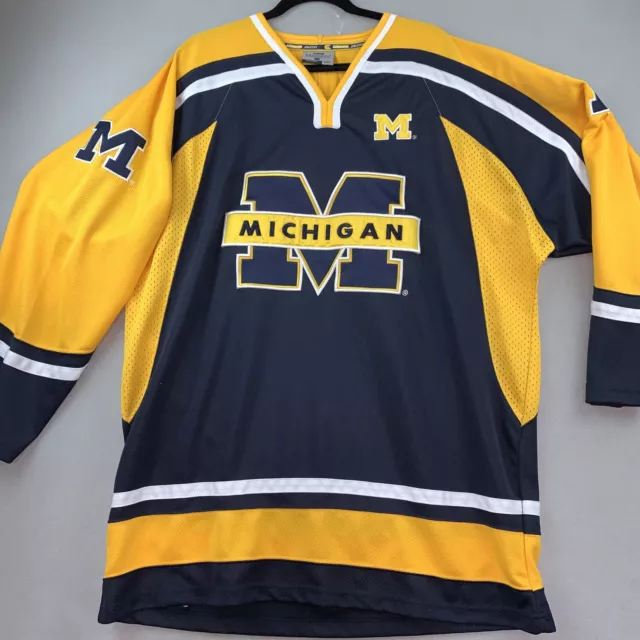Colosseum Athletics University Of Michigan Hockey Jersey Shirt XXL 2304016