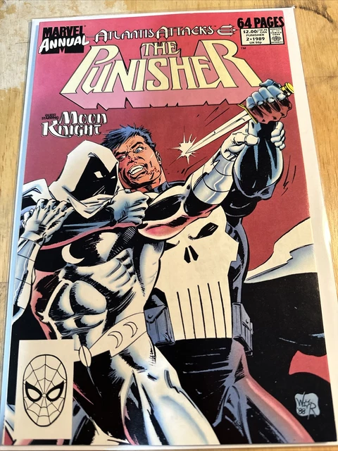 Marvel Comics The Punisher Annual #2 1st vs. Moon Knight.  High Grade. See Pics